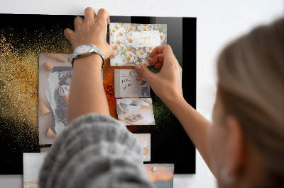 Magnetic board for wall spilled spices design
