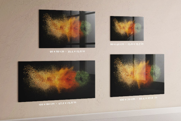 Magnetic board for wall spilled spices design