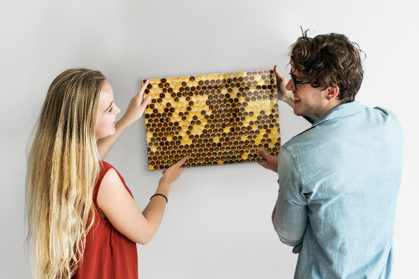 Magnetic wall board honeycomb design