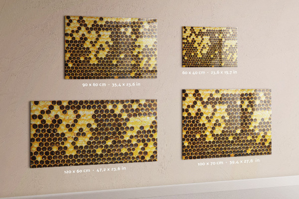 Magnetic wall board honeycomb design