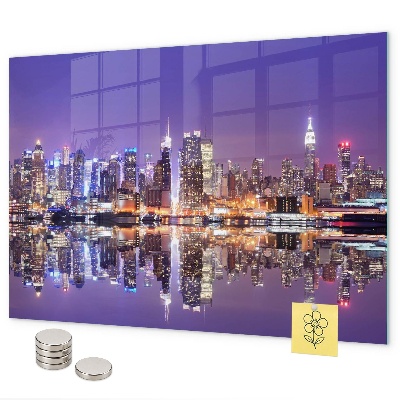 Magnetic board New York at night