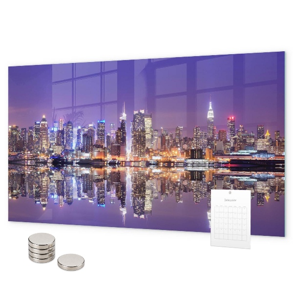 Magnetic board New York at night