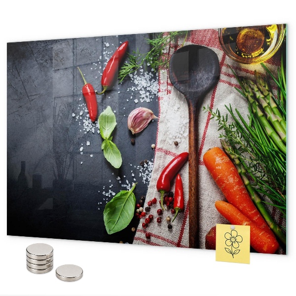 Magnetic board for wall vegetables design