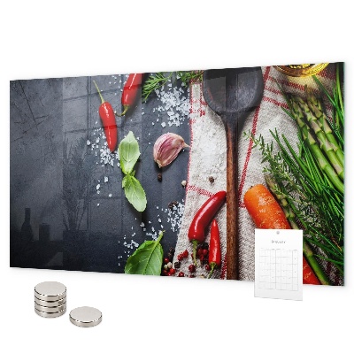 Magnetic board for wall vegetables design