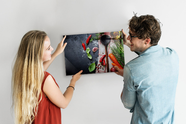 Magnetic board for wall vegetables design