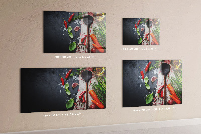 Magnetic board for wall vegetables design