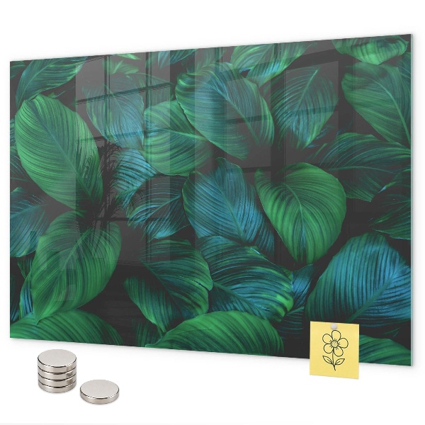 Magnetic board for wall leaves of nature design