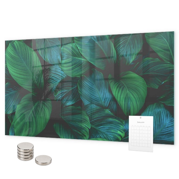 Magnetic board for wall leaves of nature design