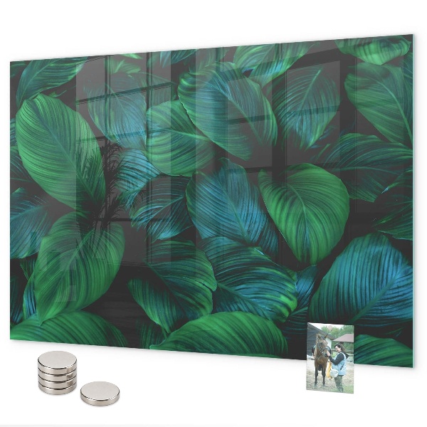 Magnetic board for wall leaves of nature design