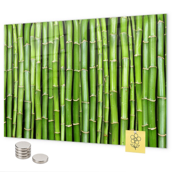 Magnetic wall board bamboo frame