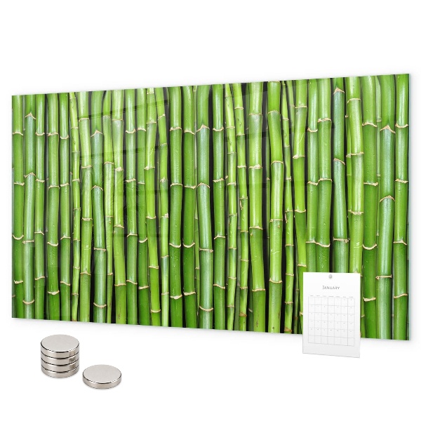Magnetic wall board bamboo frame