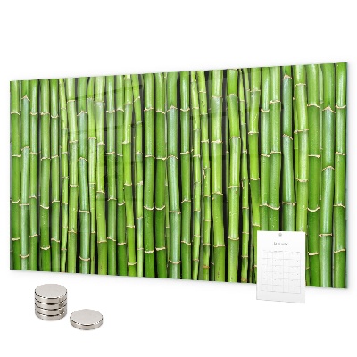 Magnetic wall board bamboo frame