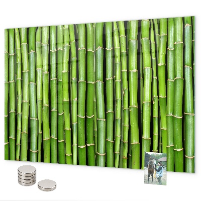 Magnetic wall board bamboo frame