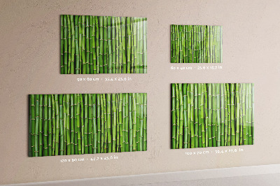 Magnetic wall board bamboo frame