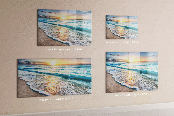 Magnetic board sea sand on the beach