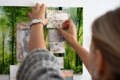 Magnetic wall board nature forest trees design