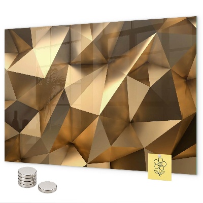 Magnetic board abstract triangles design