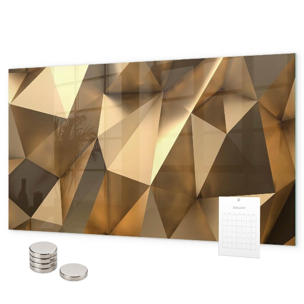 Magnetic board abstract triangles design