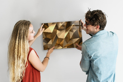 Magnetic board abstract triangles design
