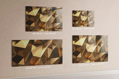 Magnetic board abstract triangles design