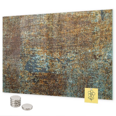 Magnetic wall board rust on metal finish