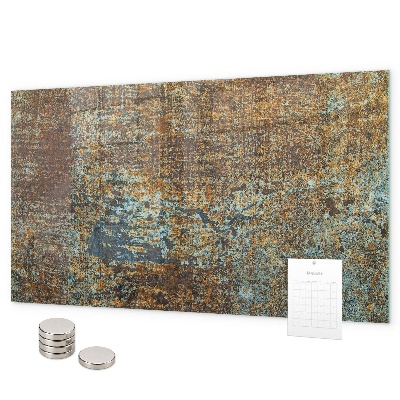Magnetic wall board rust on metal finish