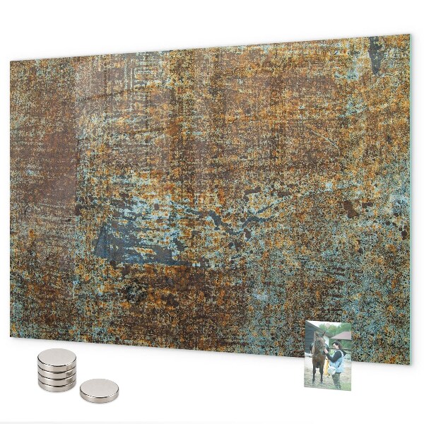 Magnetic wall board rust on metal finish