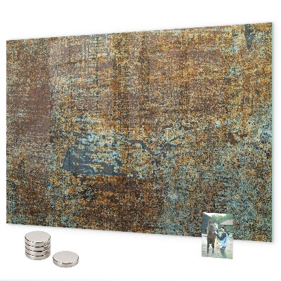 Magnetic wall board rust on metal finish