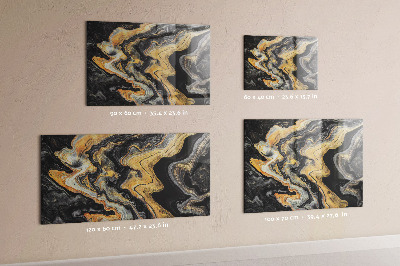Magnetic board in golden marble