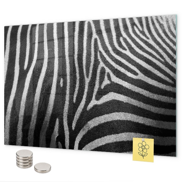 Magnetic board for wall zebra pattern