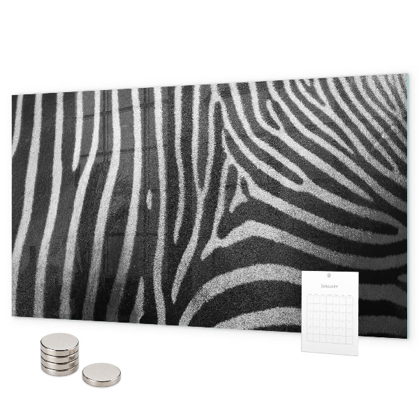 Magnetic board for wall zebra pattern