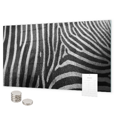 Magnetic board for wall zebra pattern