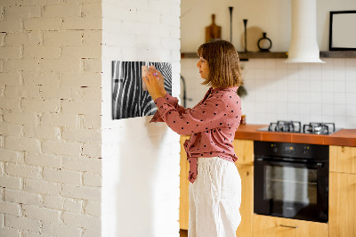 Magnetic board for wall zebra pattern