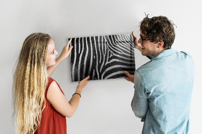 Magnetic board for wall zebra pattern