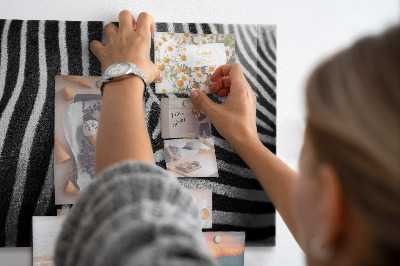 Magnetic board for wall zebra pattern