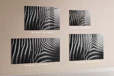 Magnetic board for wall zebra pattern