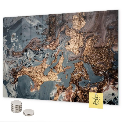 Magnetic board decorative marble design
