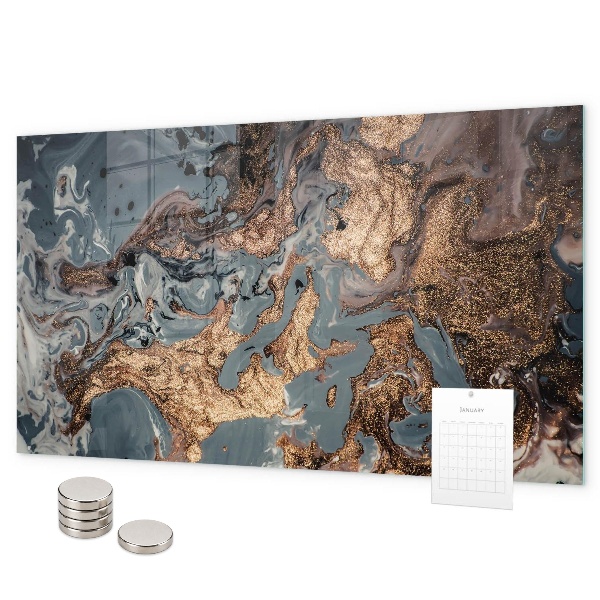 Magnetic board decorative marble design