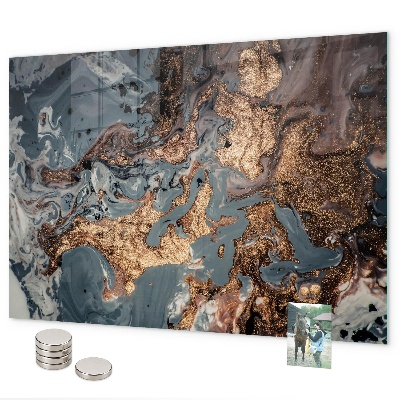 Magnetic board decorative marble design