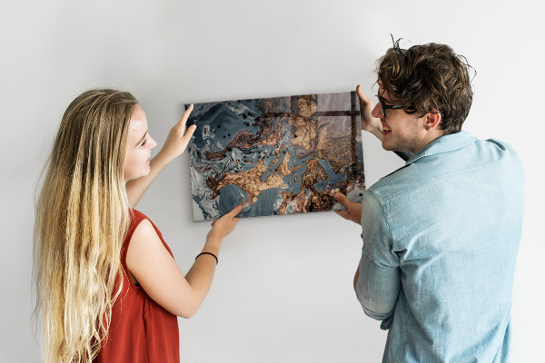 Magnetic board decorative marble design