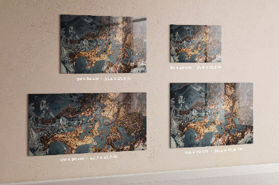 Magnetic board decorative marble design