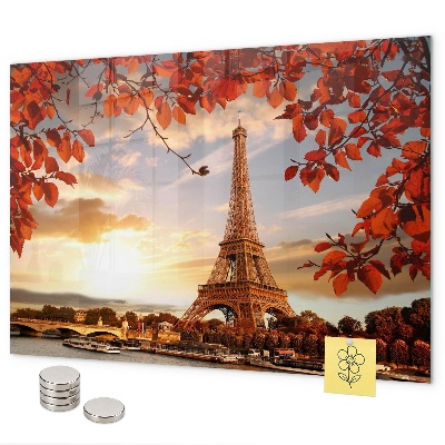 Magnetic wall board Eiffel Tower design