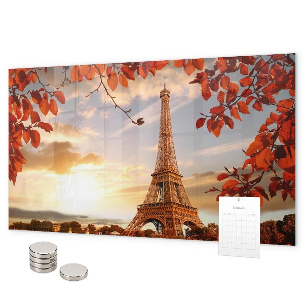 Magnetic wall board Eiffel Tower design