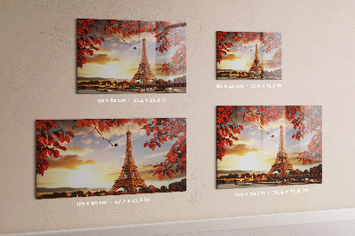 Magnetic wall board Eiffel Tower design