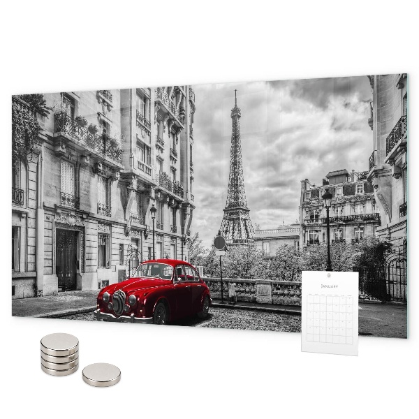 Magnetic board old car town design