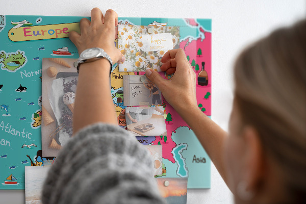 Magnetic map of Europe wall board