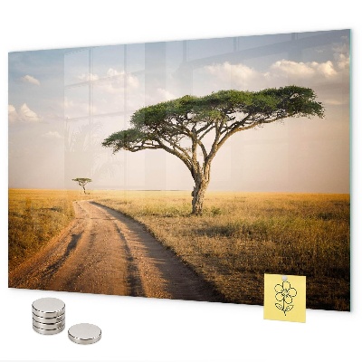 Magnetic board for wall African landscape design