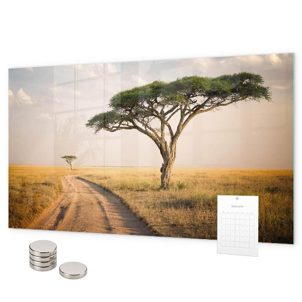 Magnetic board for wall African landscape design