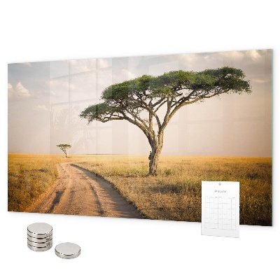Magnetic board for wall African landscape design
