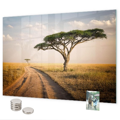 Magnetic board for wall African landscape design